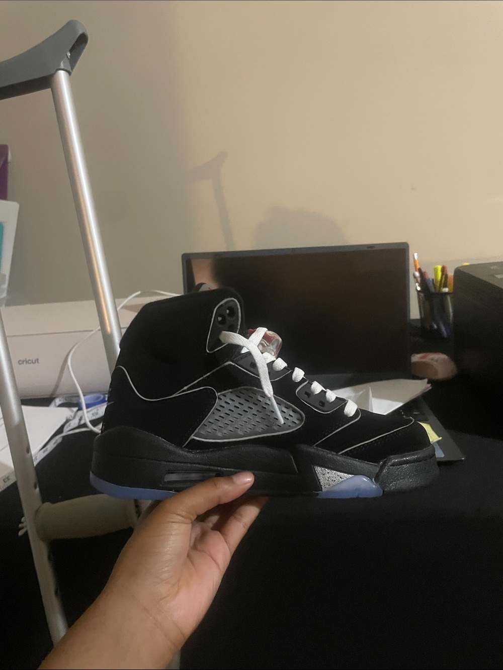 Nike Air Jordan 5 Retro Black/Grey Women’s Basketball Shoes